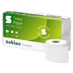 Satino by Wepa Comfort Toilettenpapier MT1, Recycling, 2-lagig, 250 Blatt