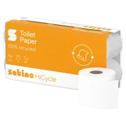 Satino by Wepa HiCycle Toilettenpapier MT1, Recycling, 2-lagig, 250 Blatt, hochweiß
