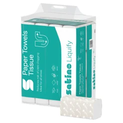 Satino by Wepa Liquify Papierhandtücher Tissue PT3 PT4, V-Falz, 24 x 21, 2-lagig, hochweiß