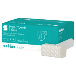 Satino by Wepa Liquify Papierhandtücher Tissue PT2, Interfold Z-Falz, 20.6 x 24, 2-lagig, hochweiß
