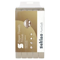 Satino by Wepa PureSoft Handtuchpapier PT2, Recycling, Interfold Z-Falz, 24x24, 2-lagig, beige