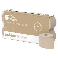 Satino by Wepa PureSoft Toilettenpapier MT1, Recycling 3-lagig, 250 Blatt