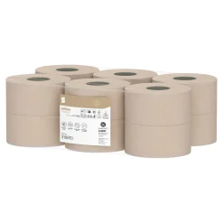 Satino by Wepa PureSoft Toilettenpapier Mini Jumbo beige JT1, Recycling, 2-lagig, 180 Meter