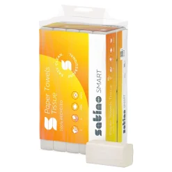 Satino by Wepa Smart Papierhandtücher Tissue PT3 PT4, Recycling, V-Falz (ZZ), 24x23, 2-lagig, grün