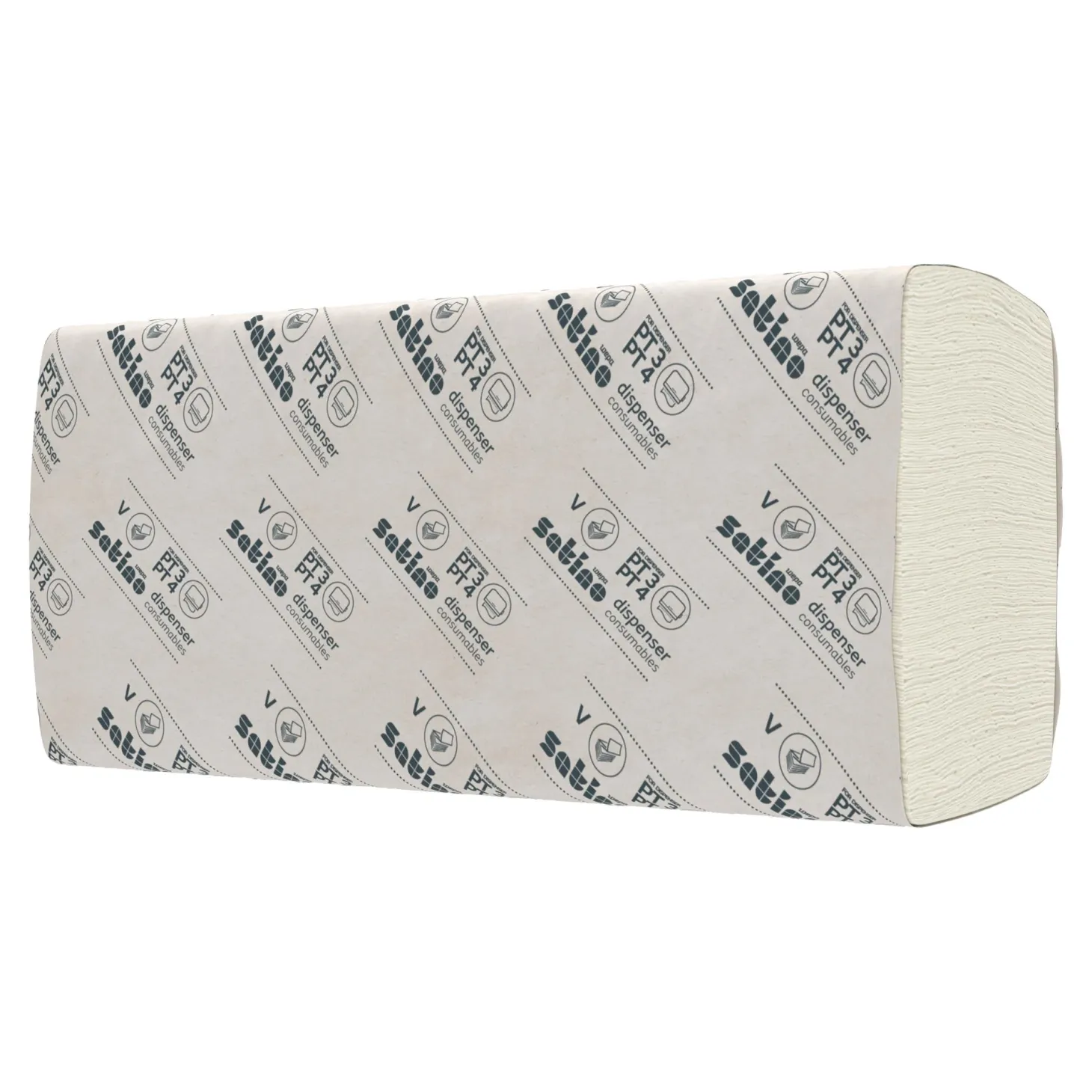 Satino by Wepa Smart Papierhandtücher Tissue PT3 PT4, Recycling, V-Falz (ZZ), 24x23, 2-lagig, grün