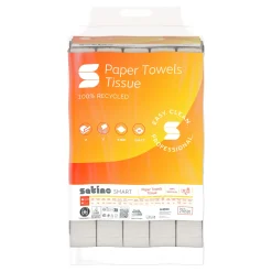 Satino by Wepa Smart Papierhandtücher Tissue PT3 PT4, Recycling, V-Falz (ZZ), 24x23, 2-lagig, hochweiß