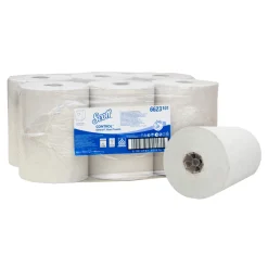 Scott Control 6623 Slimroll Handtuchrollen, 1-lagig, weiß, 165 Meter