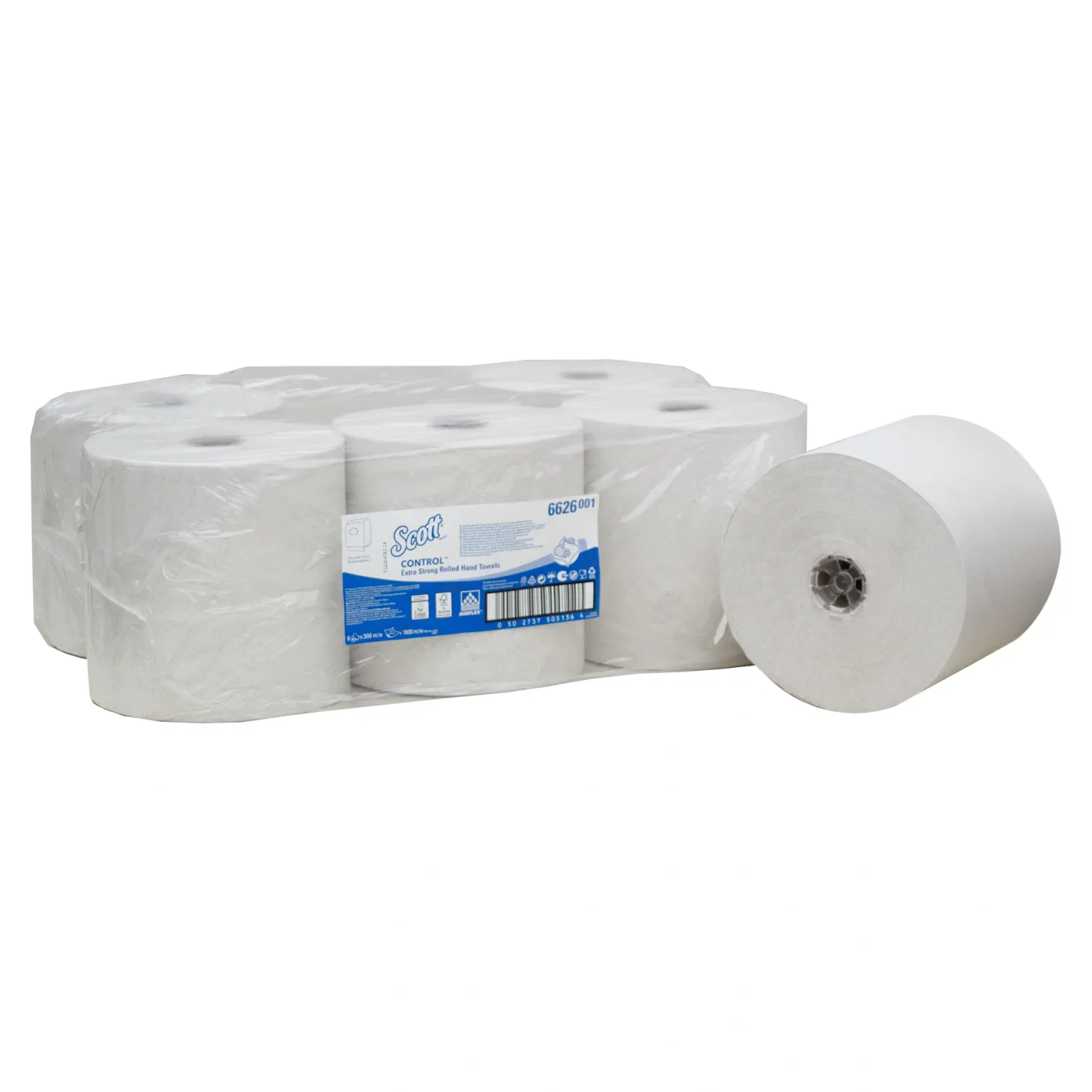 Scott Control 6626 System-Handtuchrollen Extra Strong 1-lagig, weiß, 300 Meter