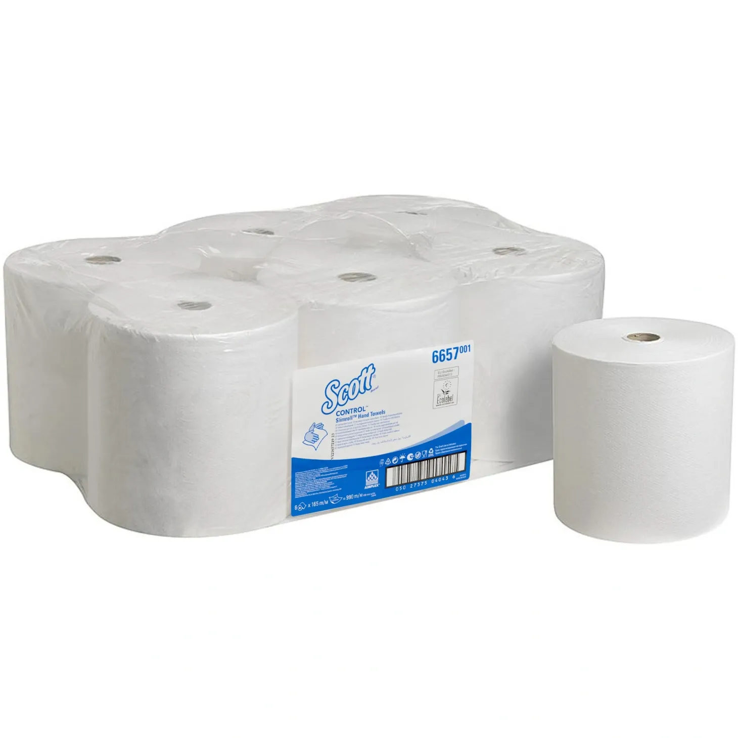 Scott 6657 Handtuchrollen Slimroll, 1-lagig, 165 Meter