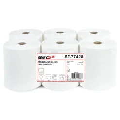 SEMYtop Handtuchrolle Autocut 1-lagig, weiß, 304 Meter