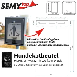 SEMYtop HDPE Hundekotbeutel 5 my, 2000 Stück