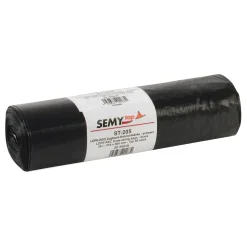 SEMYtop LDPE-Regenerat Zugbandsäcke 35 Liter, schwarz, 30 my (Typ 60 extra)