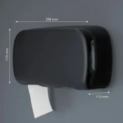 SEMYtop Toilettenpapierspender für 2 Rollen kernlos