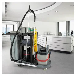 Sprintus PuriX Starter Set 40 u. 50 cm mit Reinigungswagen, Floory Trockensauger & Zubehör