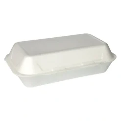 Starpak Allzweckboxen mit Klappdeckel, XPS 1800 ml 7,5 cm x 24 cm x 13,3 cm weiß