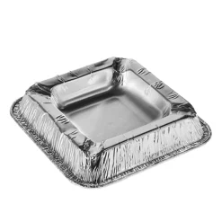 Starpak Aschenbecher, Alu eckig 2,2 cm x 12,5 cm x 12,5 cm, 8 x 50 Stück