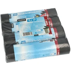 Starpak Auskleidesäcke für Mülltonnen 240 l 135 cm x 120 cm schwarz