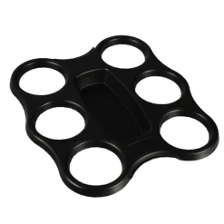 Starpak Becher-Trays, PS 22,4 cm x 24,4 cm x 2,4 cm schwarz für 6 Becher