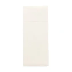 Starpak Bestecktaschen, Airlaid 40 cm x 33 cm weiß mit Besteckfalz, 5 x 100 Stück
