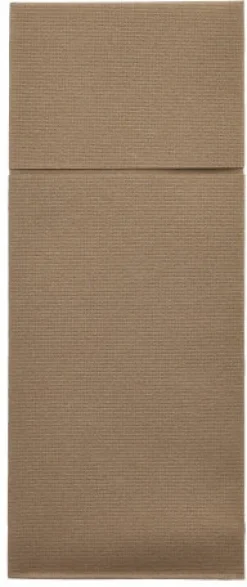 Starpak Bestecktaschen, Airlaid 40 cm x 48 cm taupe "Premium" mit Besteckfalz
