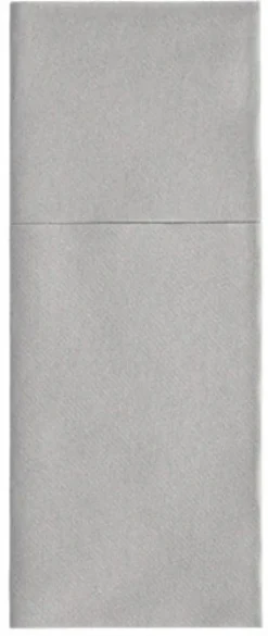 Starpak Bestecktaschen, Airlaid 40 cm x 48 cm grau "Premium" mit Besteckfalz