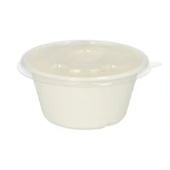 Starpak Deckel für Schalen R-PET rund Ø 17 cm, 1,5 cm weiß