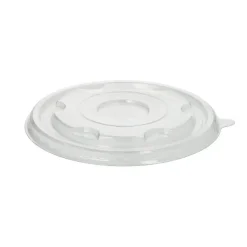 Starpak Deckel für Schalen R-PET rund Ø 17 cm, 1,5 cm weiß