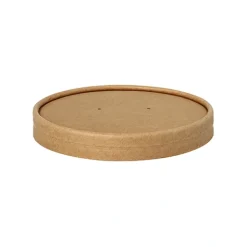 Starpak Deckel für Suppenbecher, Pappe rund Ø 11,5 cm, 1,6 cm braun