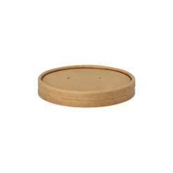 Starpak Deckel für Suppenbecher, Pappe rund Ø 9,8 cm, 1,6 cm braun