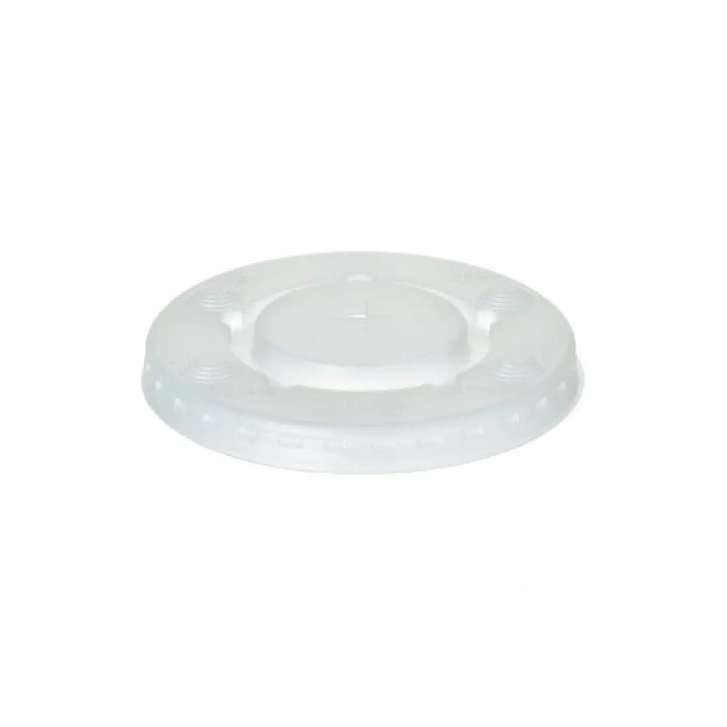 Starpak Deckel PS rund Ø 9 cm, 1 cm klar mit Kreuzschlitz