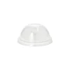 Starpak Dom-Deckel, PET rund Ø 8 cm, 4 cm glasklar mit Lochung