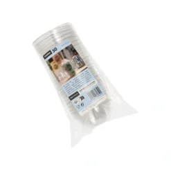 Starpak Dom-Deckel, PET rund Ø 8 cm, 4 cm glasklar mit Lochung