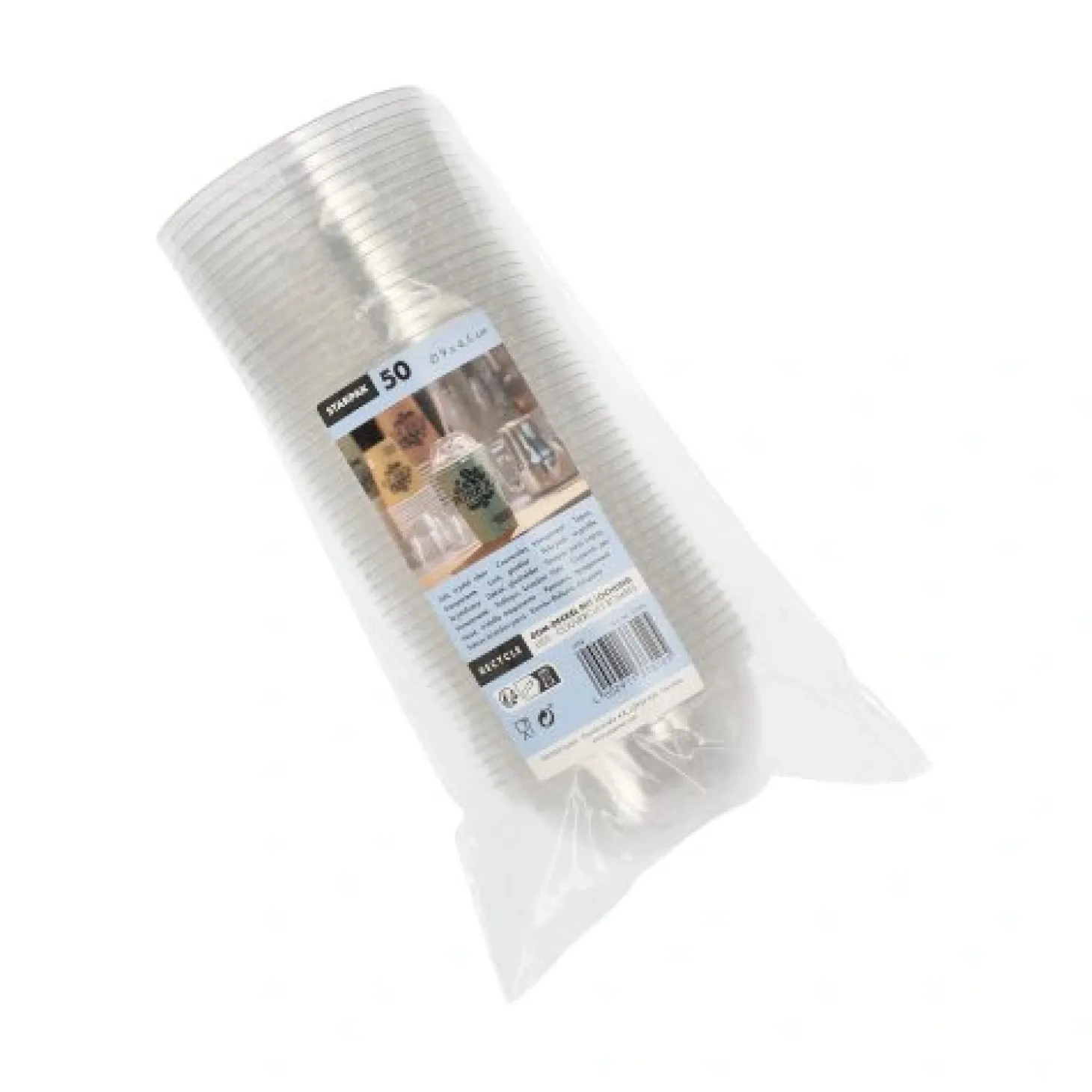 Starpak Dom-Deckel, PET rund Ø 9 cm, 4,5 cm glasklar mit Lochung