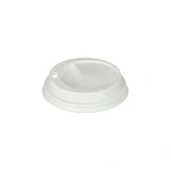 Starpak Dom-Deckel, PS "To Go" rund Ø 8 cm, 2 cm weiß
