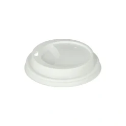 Starpak Dom-Deckel, PS "To Go" rund Ø 9 cm, 1,8 cm weiß
