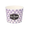 Starpak Eisbecher, Pappe rund 500 ml Ø 11 cm, 8,3 cm lila "Triangle", 10 x 50 Stück