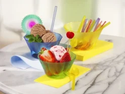 Starpak Eis- und Dessertschalen, PS rund 300 ml Ø 11 cm, 6,5 cm grün