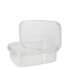 Starpak Feinkostbecher, PP eckig 200 ml 3,5 cm x 8,6 cm x 10,9 cm transparent mit Originalitätsverschluss