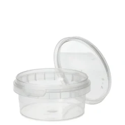 Starpak Feinkostbecher, PP rund 180 ml Ø 9,5 cm, 4,5 cm transparent mit Originalitätsverschluss
