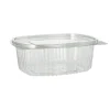 Starpak Feinkost- und Salatschalen mit Klappdeckel, R-PET oval 750 ml 6,2 cm x 14,4 cm x 17,5 cm klar
