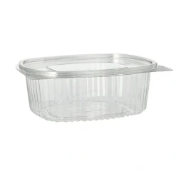 Starpak Feinkost- und Salatschalen mit Klappdeckel, R-PET oval 750 ml 6,2 cm x 14,4 cm x 17,5 cm klar