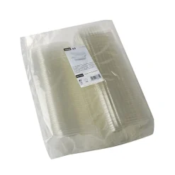 Starpak Feinkost- und Salatschalen mit Klappdeckel, R-PET oval 375 ml 5 cm x 11,5 cm x 14,4 cm klar