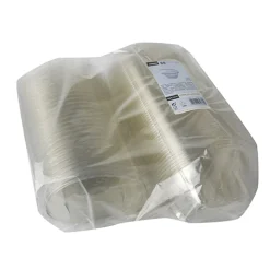 Starpak Feinkost- und Salatschalen mit Klappdeckel, R-PET rund 500 ml Ø 15,5 cm, 6,8 cm glasklar
