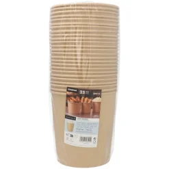 Starpak Food-Buckets 3800 ml Ø 18,7 cm, 19,5 cm braun, 4 x 25 Stück