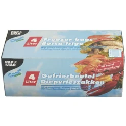 Starpak Gefrierbeutel, LLDPE 4 l 40 cm x 25 cm transparent in Faltschachtel