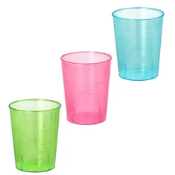 Starpak Gläser für Schnaps, PS 4 cl Ø 4,2 cm, 5,2 cm farbig sortiert