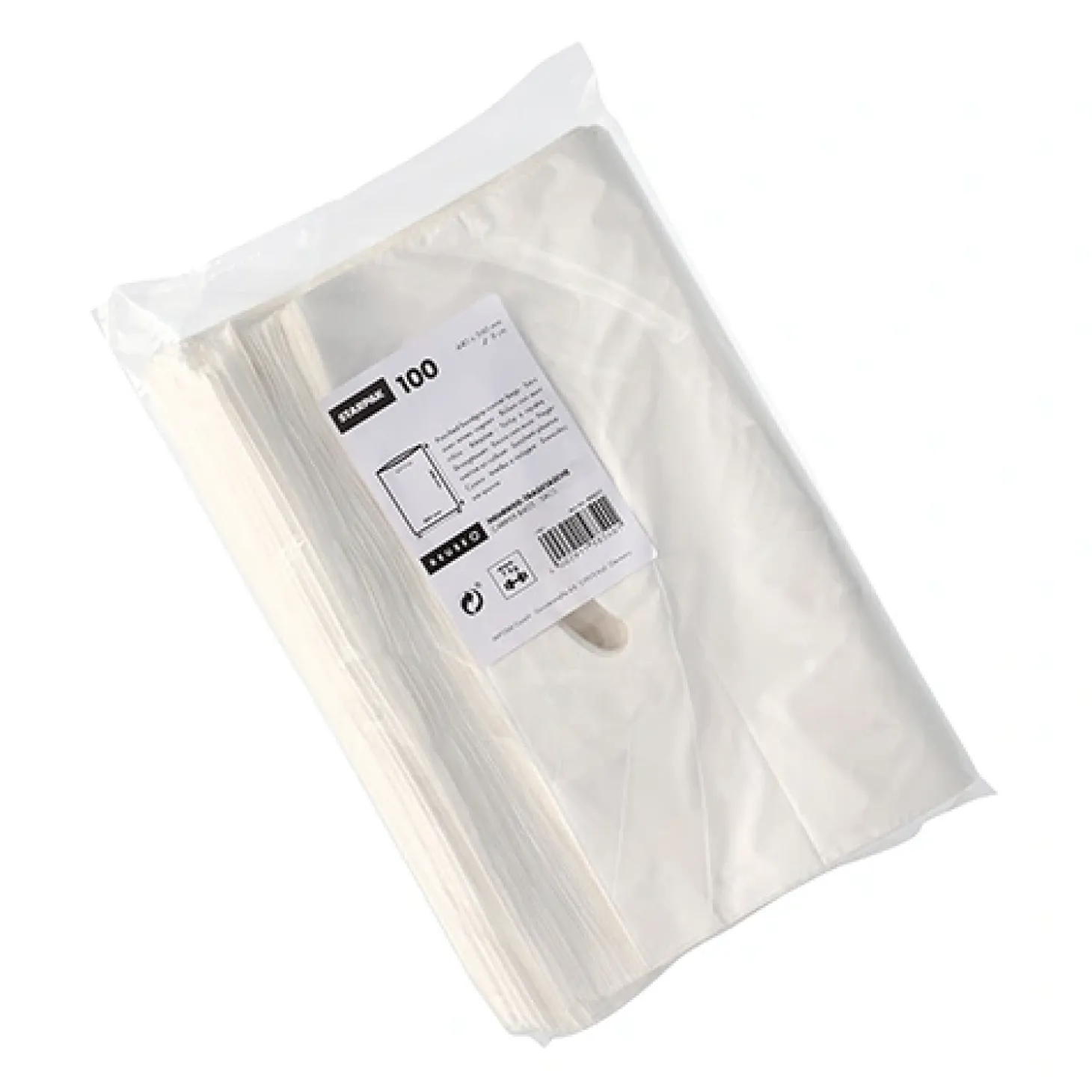 Starpak Griffloch-Tragetaschen, HDPE 44 cm x 36 cm x 9 cm weiß