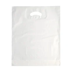 Starpak Griffloch-Tragetaschen, HDPE 44 cm x 36 cm x 9 cm weiß