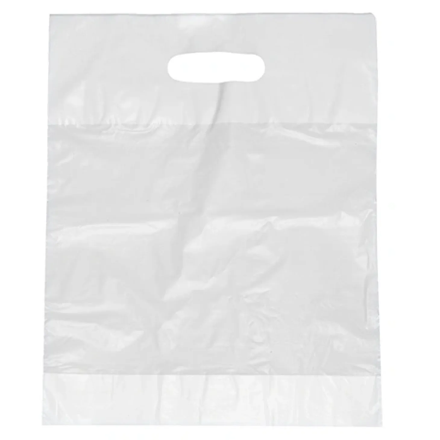 Starpak Griffloch-Tragetaschen, HDPE 50 cm x 45 cm x 8 cm weiß