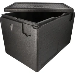 Starpak Isolier-Transportbehälter, EPP 60 cm x 40 cm x 40 cm schwarz "Gastro-Norm 1/1", 3 x 1 Stück